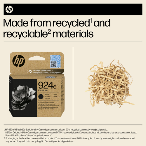 HP 924E EvoMore Original Ink Cartridge High Yield Black 4K0V0NE - image 2