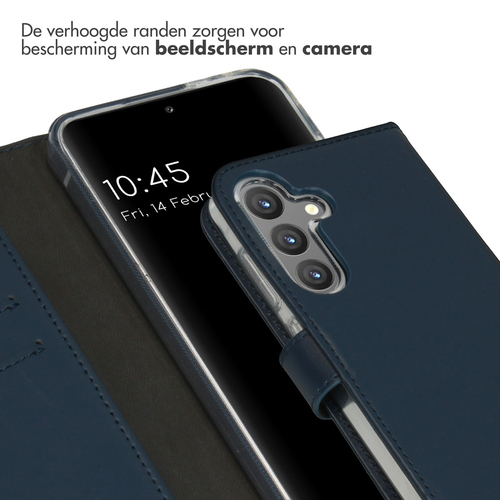 Selencia Echt Lederen Bookcase Samsung Galaxy S24 - Blauw, afbeelding 4