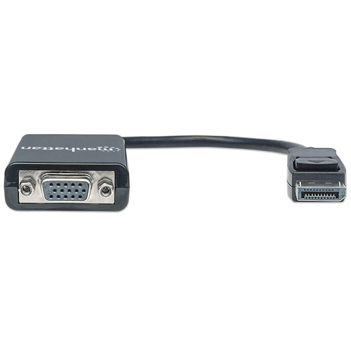 Manhattan Cable convertidor DisplayPort a VGA HD15, 15 cm, macho a hembra, activo, DP con pestaña de bloqueo, negro, garantía de por vida, equivalente a DP2VGA2 imagen 3