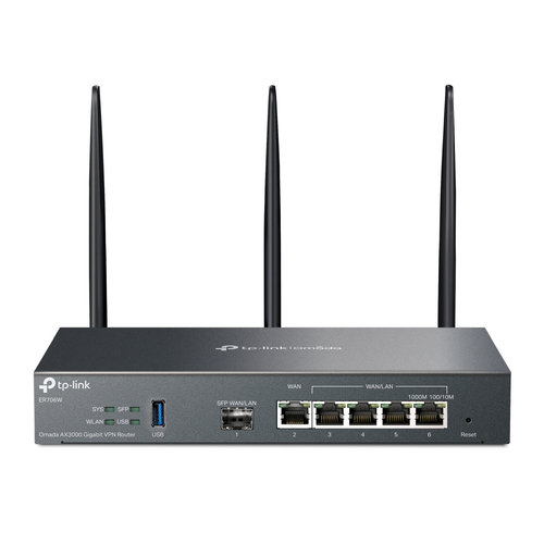 TP-LINK 5 Port Gigabit Multi-WAN Router (bis 4xWAN/LAN) 1xSFP High-speed performance,Wifi 6,