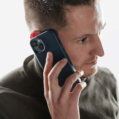Accezz MagSafe Leather Backcover voor iPhone 16 Pro Max Telefoonhoesje Blauw, afbeelding 5