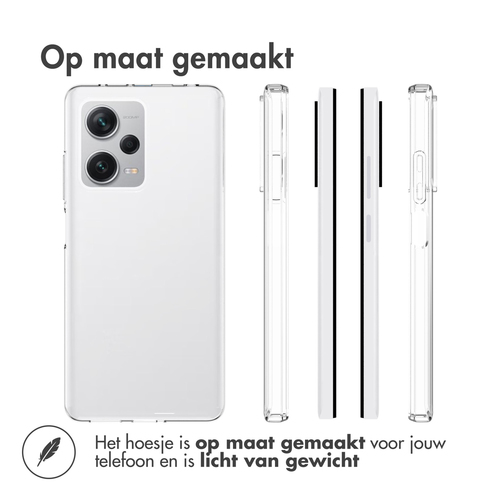 Accezz Clear Backcover Xiaomi Redmi Note 12 Pro Plus - Transparant, afbeelding 4