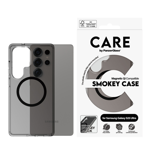 PanzerGlass CARE™ by PanzerGlass® Smokey Case w. Black Qi Compatible Samsung Galaxy S25 Ultra – image 2