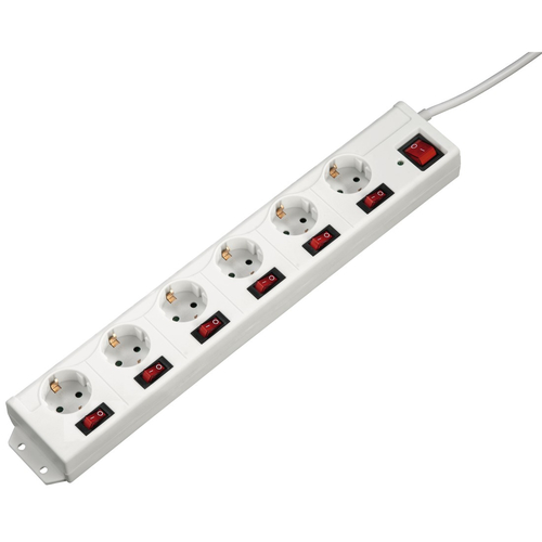 Hama 137239 power extension 1.4 m 6 AC outlet(s) Indoor White