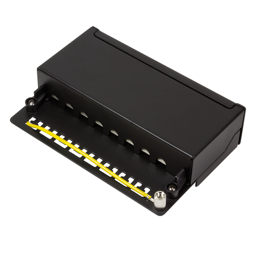 Patchpanel LogiLink Cat.6A Tisch/Wand 8-port, zwart, afbeelding 3