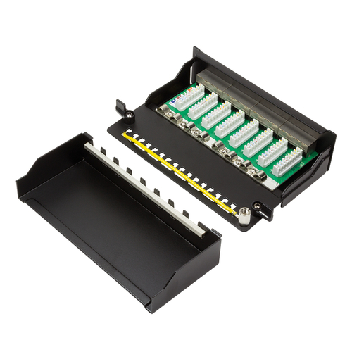 Patchpanel LogiLink Cat.6A Tisch/Wand 8-port, zwart, afbeelding 4