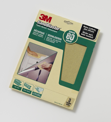 3M SandBlaster Abrazyvinis lakštas Rupus žvyras P80