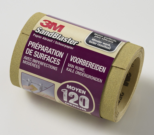 3M 250RL120 rankinio šlifavimo priemonė Abrazyvinis ritinys Smulkus smėlis P120