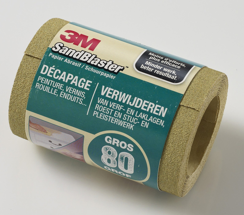 3M 250RL80 rankinio šlifavimo priemonė Abrazyvinis ritinys Rupus žvyras P80