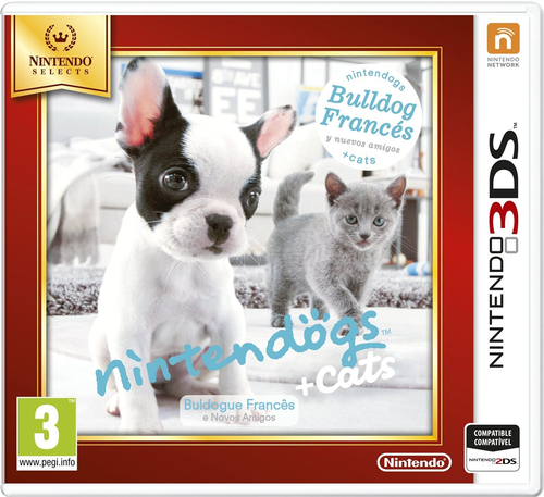 Nintendo Nintendogs + Gatos: Bulldog Standard Inglise keel, Hispaania Nintendo 3DS