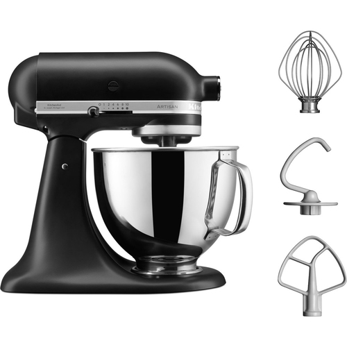 KitchenAid Artisan Mixer 5KSM125EBM Mat Zwart, afbeelding 2