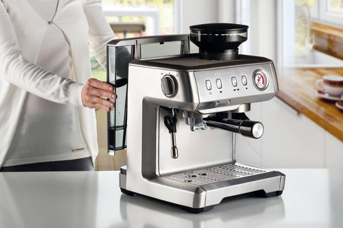 Ariete 1313 Metal Espresso Coffee Machine with Bean Grinder, Stainless Steel - image 3