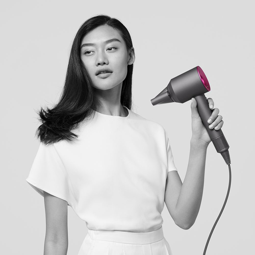 Dyson Supersonic. Flusso d'aria: 41 l/s. Colore del prodotto: Fucsia, Grigio, Lunghezza cavo: 2,7 m, Paese di origine: Cin