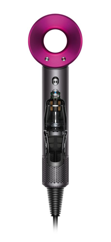Dyson Supersonic. Flusso d'aria: 41 l/s. Colore del prodotto: Fucsia, Grigio, Lunghezza cavo: 2,7 m, Paese di origine: Cin