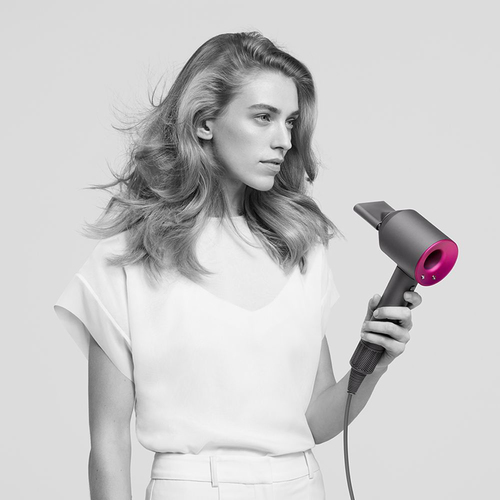 Dyson Supersonic. Flusso d'aria: 41 l/s. Colore del prodotto: Fucsia, Grigio, Lunghezza cavo: 2,7 m, Paese di origine: Cin