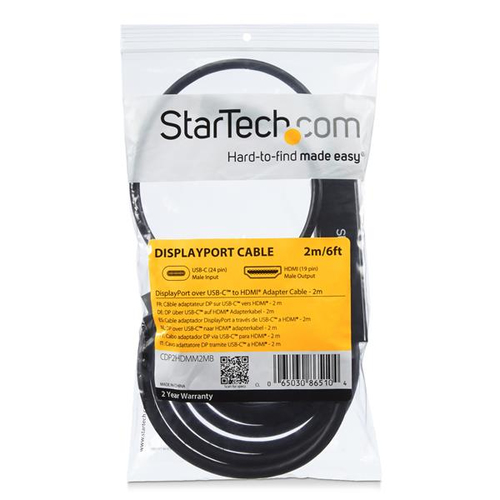 StarTech.com USB-C auf HDMI Adapterkabel - 1m - 4K bei 30 Hz - Unterstützt bis zu3840 x 2160 - Schwarz