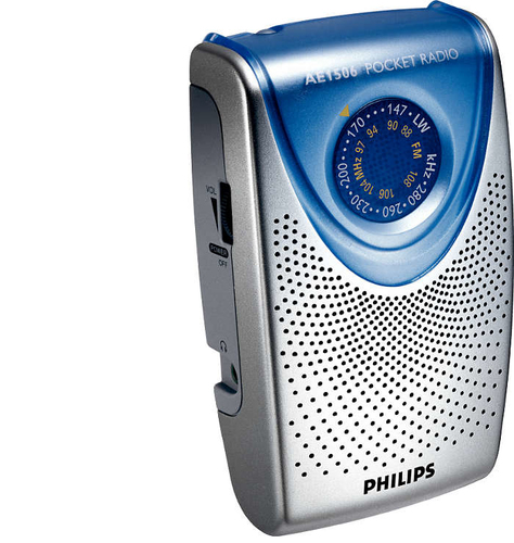Philips AE1506/00Z raadio Kaasaskantav Analoog Sinine, Hõbe