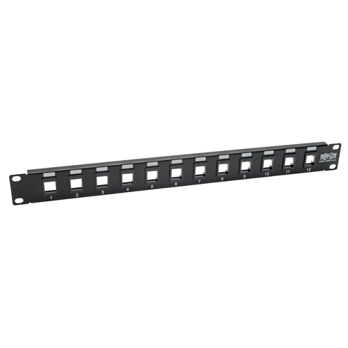 N062-012-KJ PANEL CONEXIONES SIN BLINDAJE  RJ45 KEYSTONE 12 PUERTOS 1U RACK