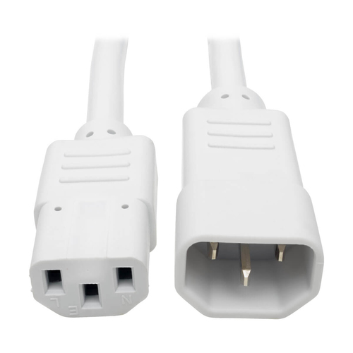 P005-006-AWH Cable de extensión de potencia de servicio pesado de 6 pies Tripp Lite 15A 14 AWG C14 C13 blanco 6 &#39;