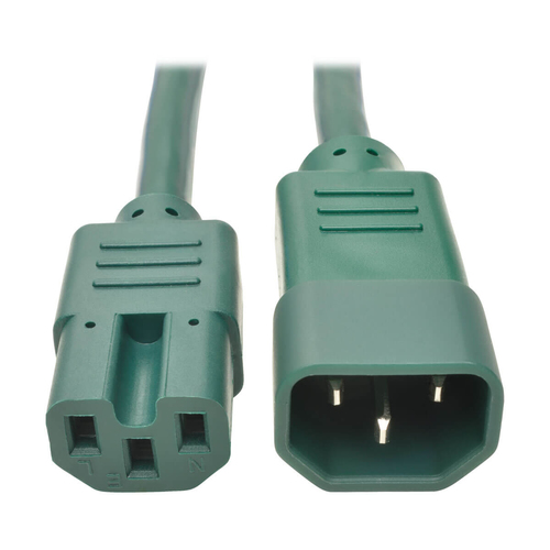 Cable de extensión de potencia de servicio pesado de 6 pies Tripp Lite 15A 14 AWG C14 C15 verde 6 &#39; - P018-006-AGN