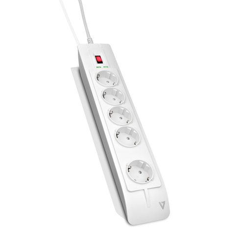 V7 Supresor/Protector de Sobretensión V7 SA0502W-8E5 - 5 Receptacle(s) - 1050 J