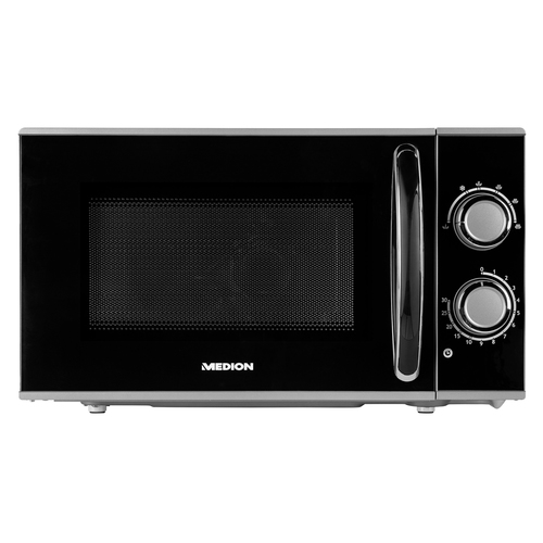MEDION MD 15644 Black, Stainless steel Solo microwave Countertop 17 L 700 W