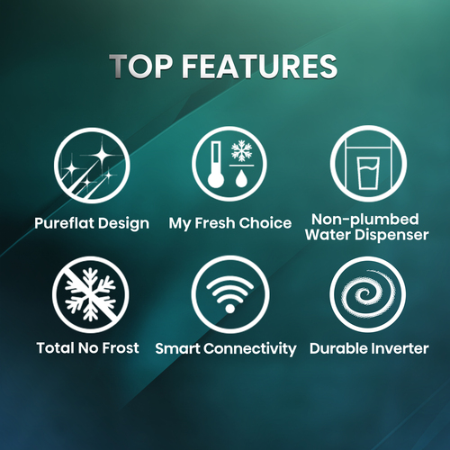 Hisense PureFlat RQ5P470SMFE Smart Fridge Freezer - Black Stainless Steel, Stainless Steel - image 4