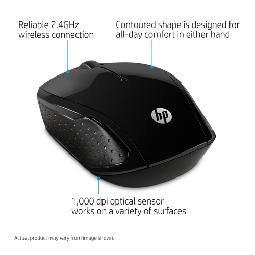 HP X6W31AA#Abb Wireless Mouse Optical Black 3 Buttons 1000 dpi - image 5