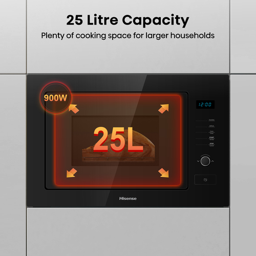 Hisense HB25MOBX7GUK microwave Black Grill microwave Built-in – image 2