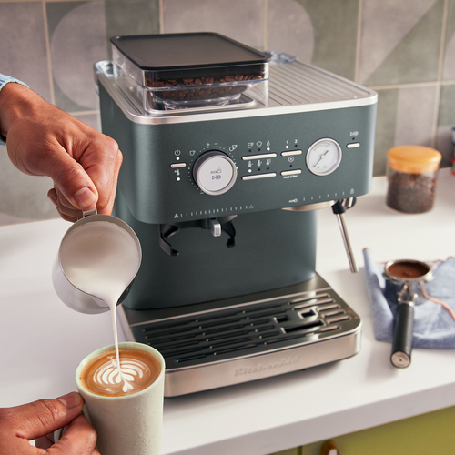 KitchenAid Semi Automatic Espresso Machine with Burr Grinder Juniper - image 5