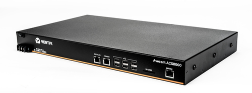 Vertiv Avocent 32-Port ACS 8000 with dual DC Power Supply and Analog Modem - ACS8032MDDC-400. Management protocols: CLI, H