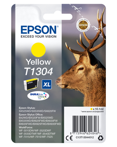 Epson T1304 Stag Yellow High Yield Ink Cartridge 10ml - C13T13044012