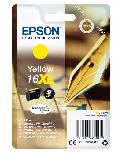 Epson 16XL Pen and Crossword Yellow High Yield Ink Cartridge 6.5ml - C13T16344012