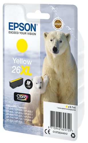 Original Epson 26XL Yellow Ink Cartridge - image 2
