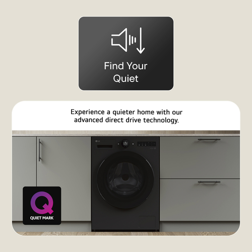 LG VX70 Series AI Direct Drive™ F4X7011TBB 11kg WiFi Connected Washing Machine with 1400 rpm - Matte Black - A Rated, Black - image 8