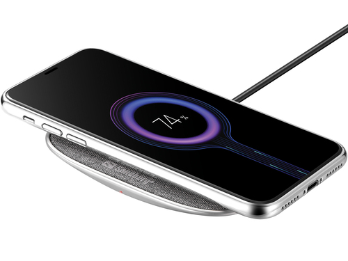 Sandberg Wireless Charger Deck 15W Universeel Aluminium, Grijs USB Draadloos opladen Binnen, afbeelding 4