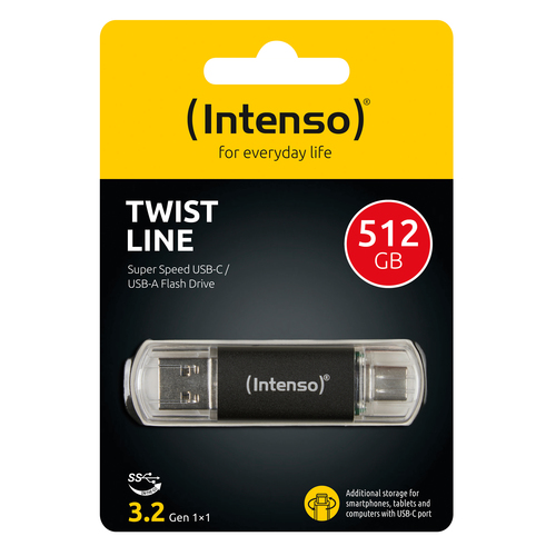Intenso Twist Line Dual Drive USB-C 512 Go – Photo 2 sur 3