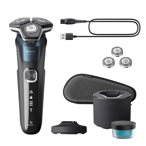 Philips SHAVER Series 5000 S5889/93 men's shaver Rotation shaver Trimmer Black, Blue