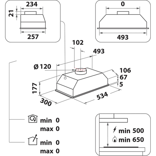 Whirlpool WCT 64 FLY X Afzuigkap geïntegreerd Grijs, afbeelding 5