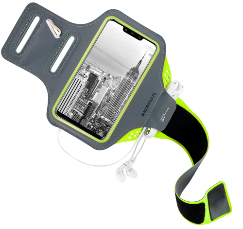 Mobiparts Comfort Fit Sport Armband Huawei Mate 20 Lite Neon Green – image 2