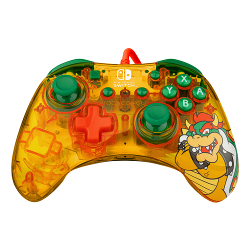 PDP Rock Candy: Lemon Bomb Bowser Зеленый, Полупрозрачный, Желтый USB Геймпад Аналоговый/цифровой Nintendo Switch, Nintendo Switch Lite, Nintendo Switch OLED