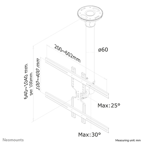 Neomounts FPMA-C400 - Max 35 kg - recommended for 32 - 60 – Foto 10 von 10