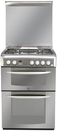 Indesit KD6G25X cooker Freestanding cooker Gas Stainless steel