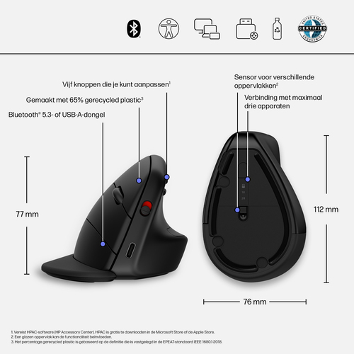 HP 920 Ergonomische Draadloze Muis – Foto 9 van 11