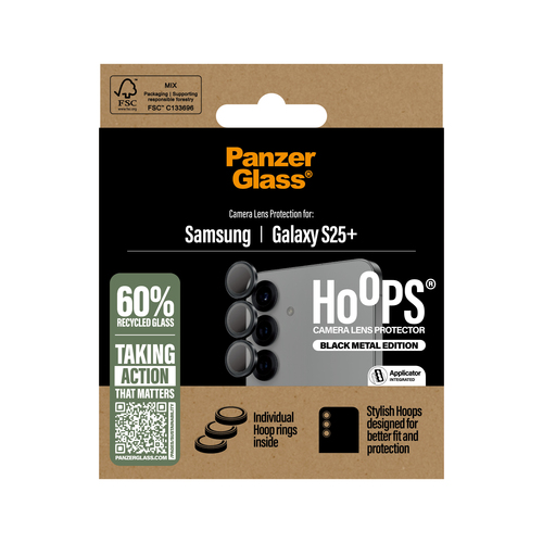 PANZERGLASS HOOPS LENS PROTECTOR - ZWART, afbeelding 3