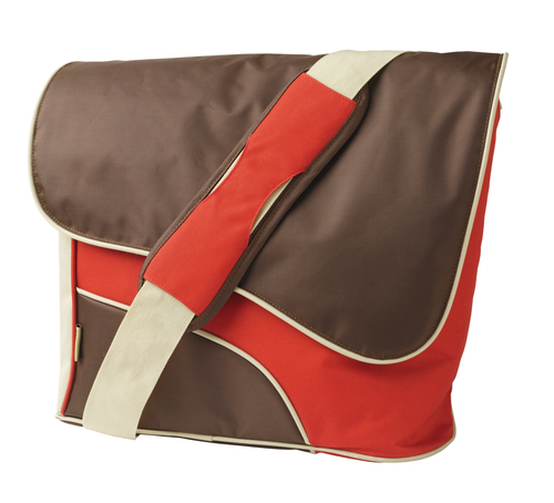 Trust 15.4 Street Style Messenger Bag - Brown/Red