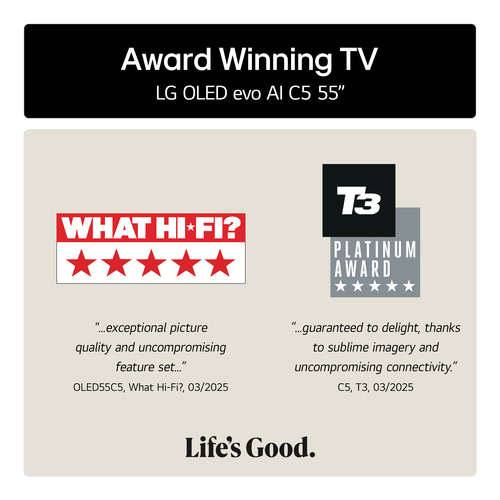 55" LG C5 OLED evo AI 4K Hdr Smart TV 2025 - OLED55C56LB, Brown - image 3