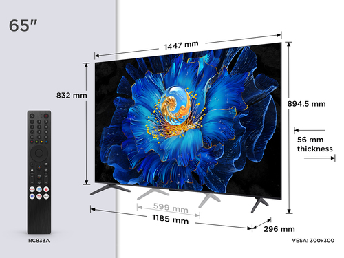 Tcl 65C6KS UK 65 4K Ultra HD Hdr Smart QD Mini LED TV Dolby Vision Dol - image 2
