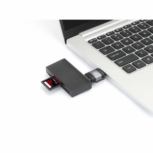 Manhattan 356312 cambiador de género para cable USB-A USB-C Negro, Gris imagen 7