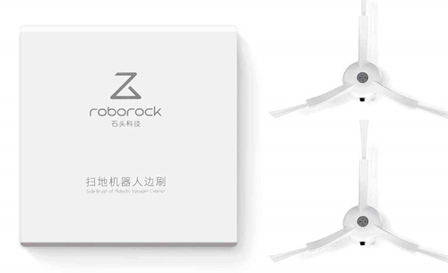 Roborock sidebørste til robotstøvsuger S5/S6/Q Revo/Q5 Pro/Q8 Max - hvid vinyl, 2 stk.